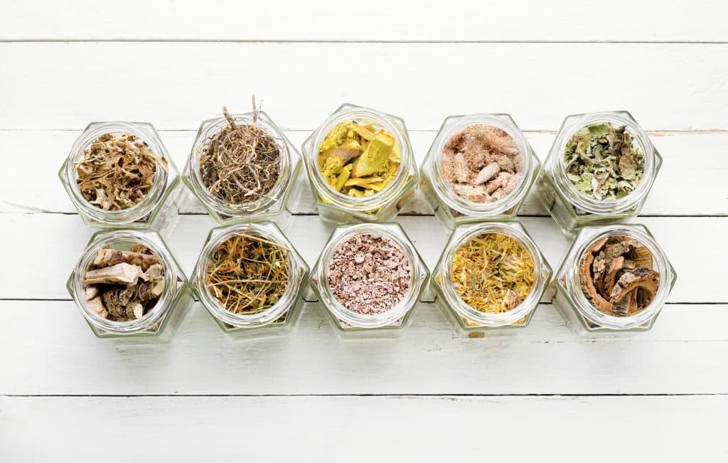 a variety of herbs for medicinal use