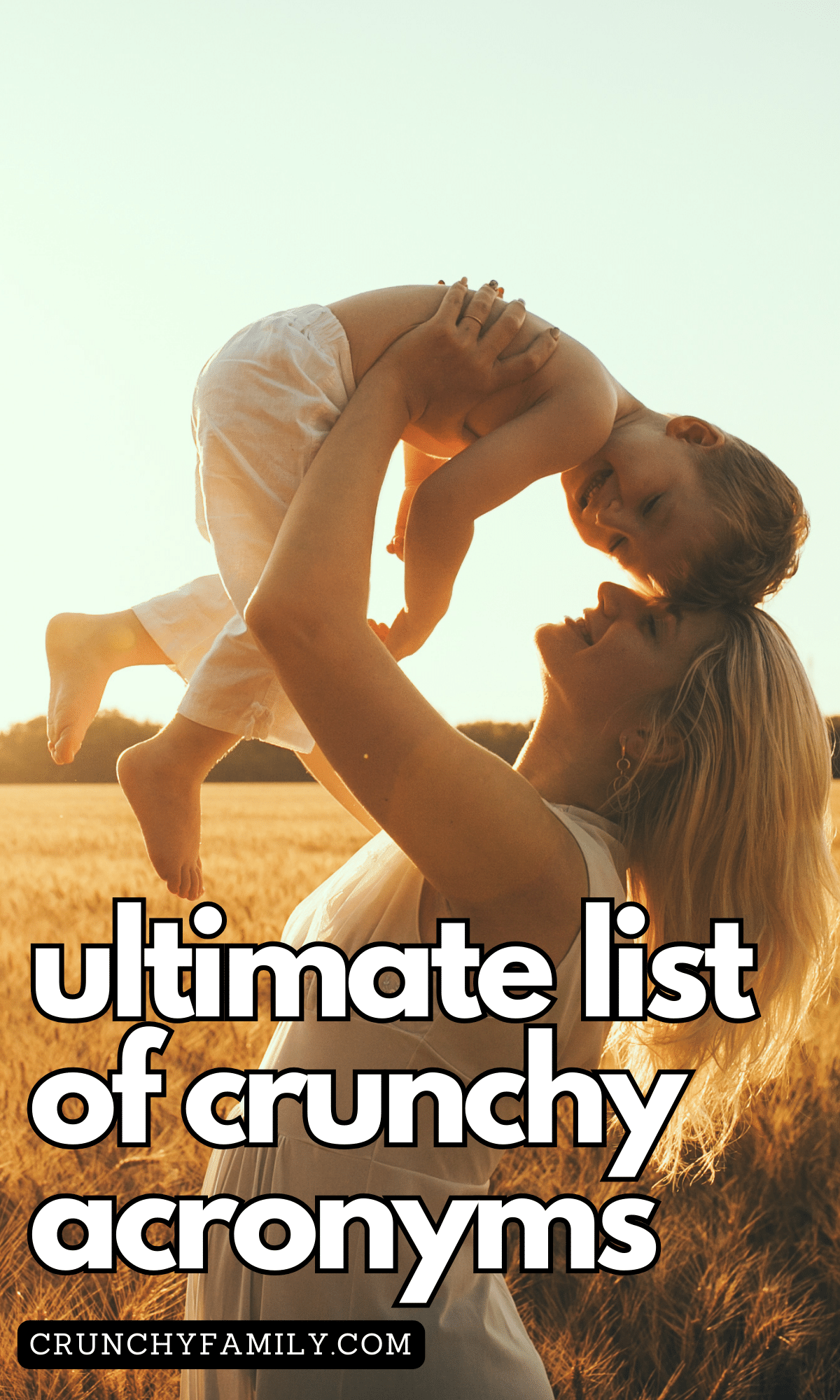 list of crunchy mom acronyms and shorthands used in parenting groups