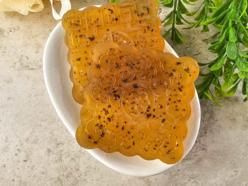 homemade green tea soap bars