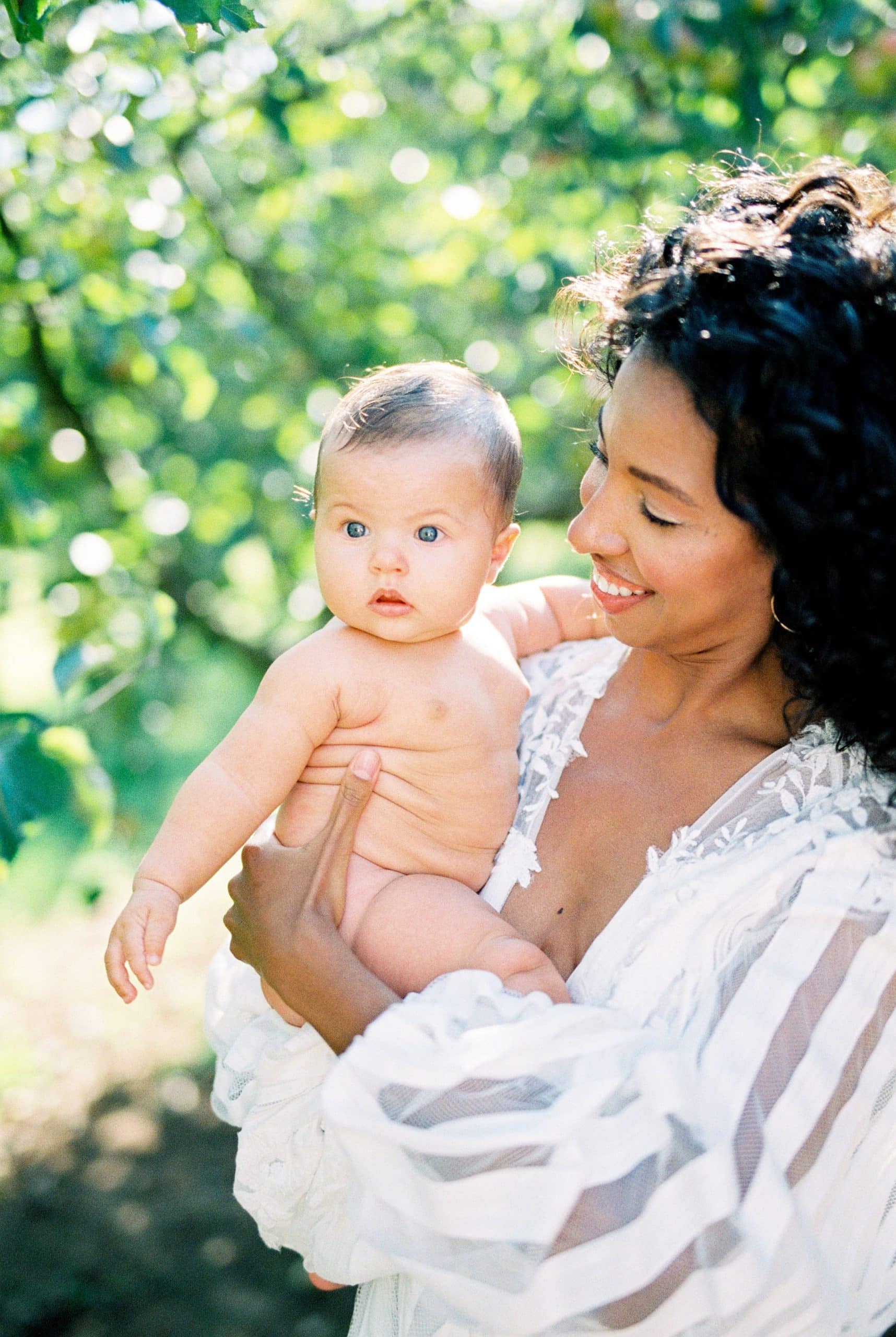 mum and baby in nature