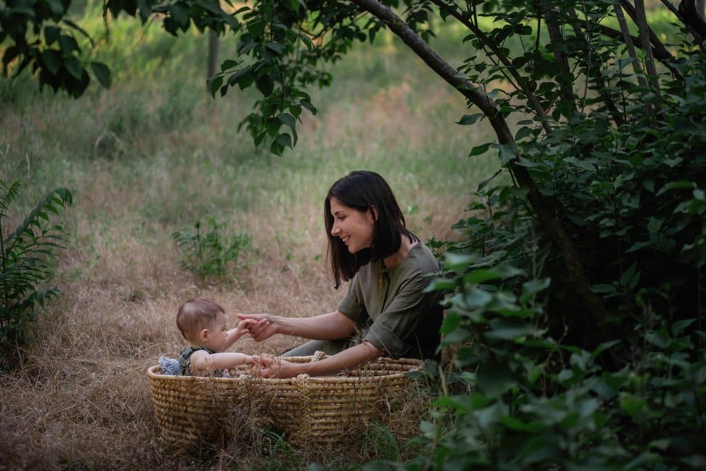 mum and baby in nature