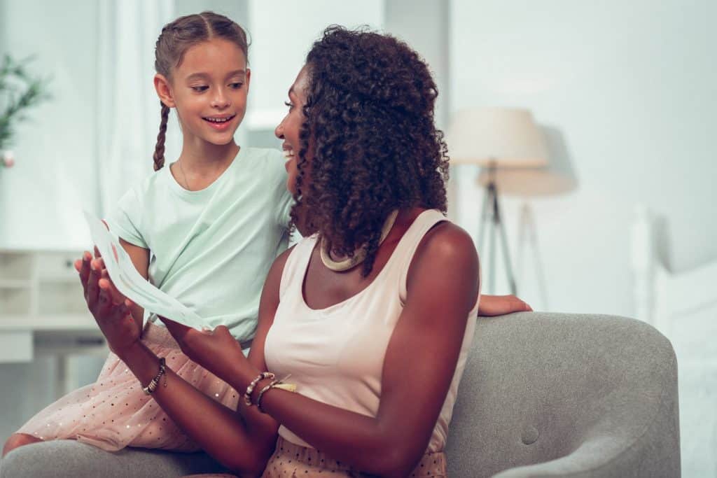 mother and child communicating balanced parenting