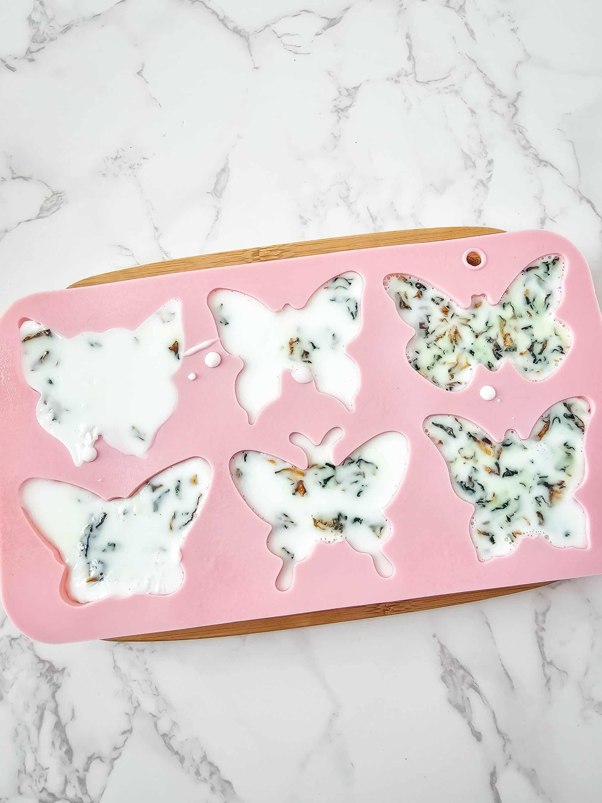 soaps in butterfly soap mold