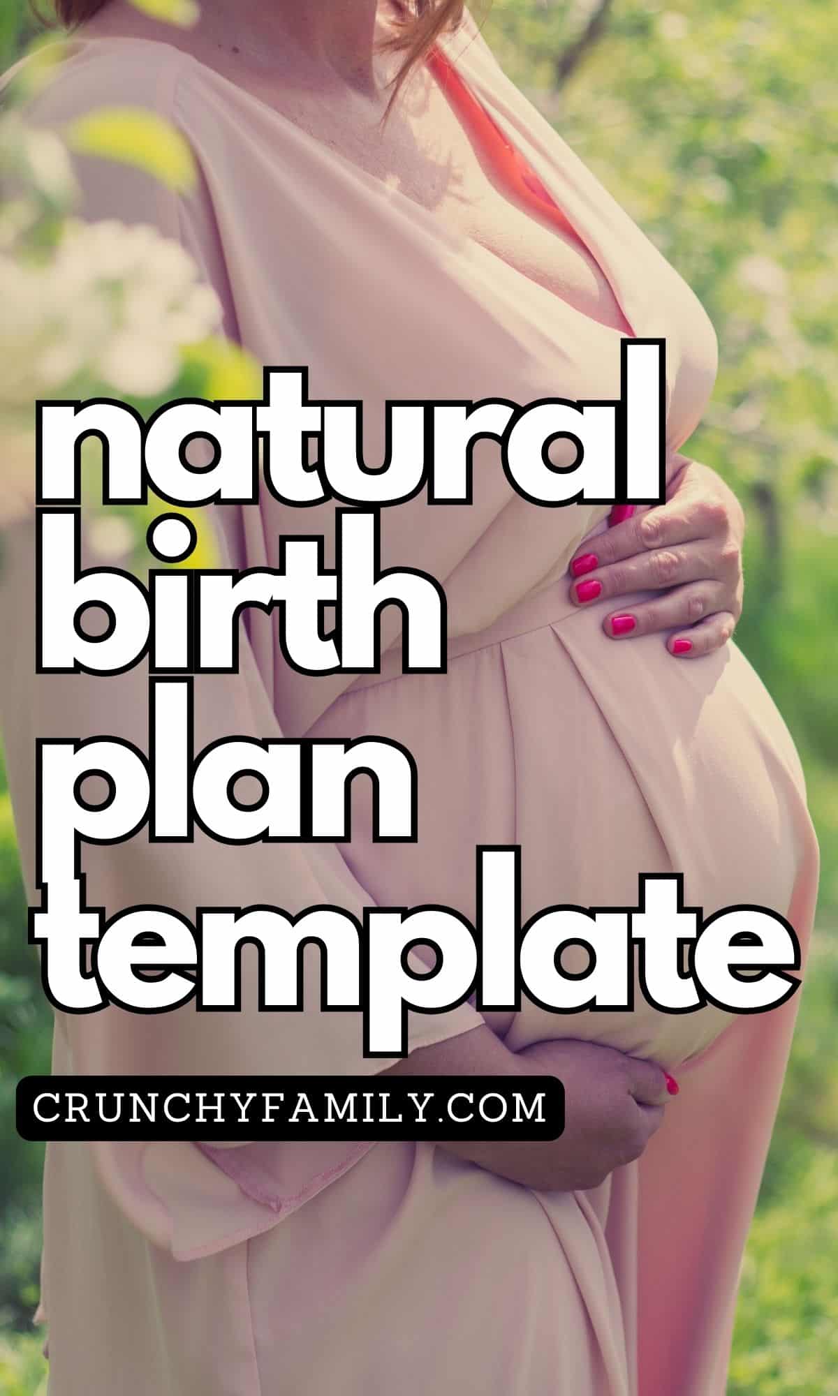 natural birth plan template 