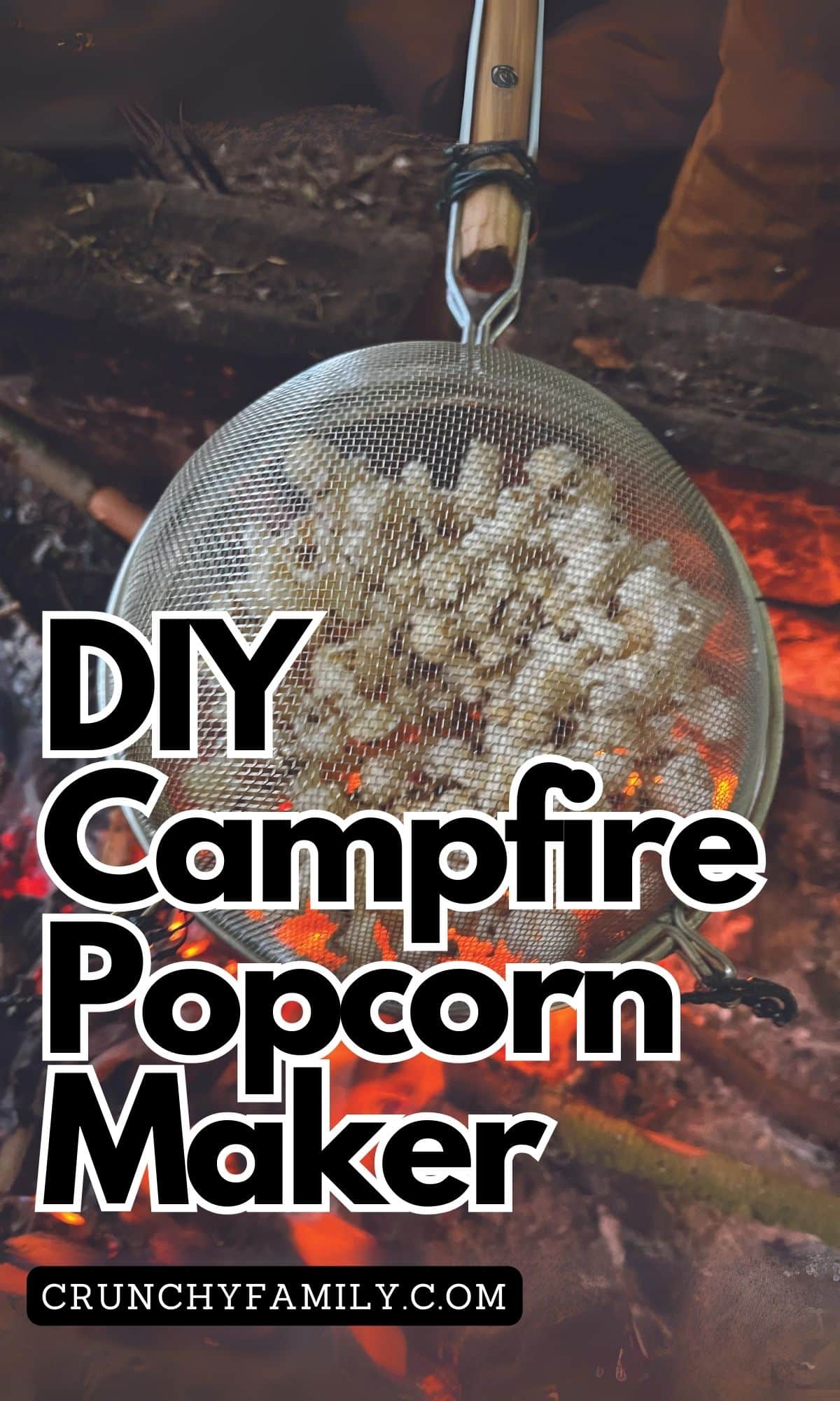 DIY Campfire popcorn maker forest school activity
