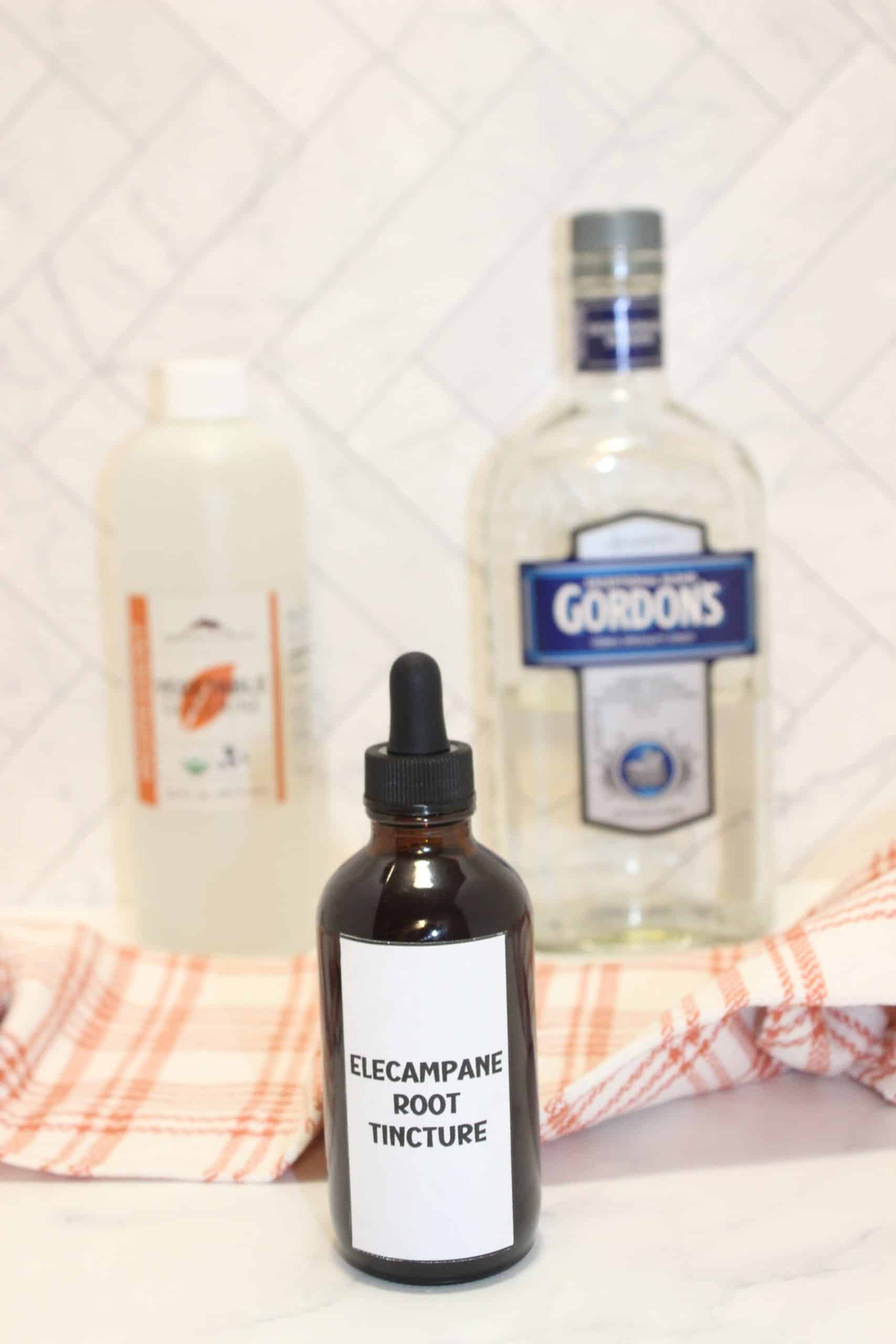 elecampane root tincture with alcohol or glycerin