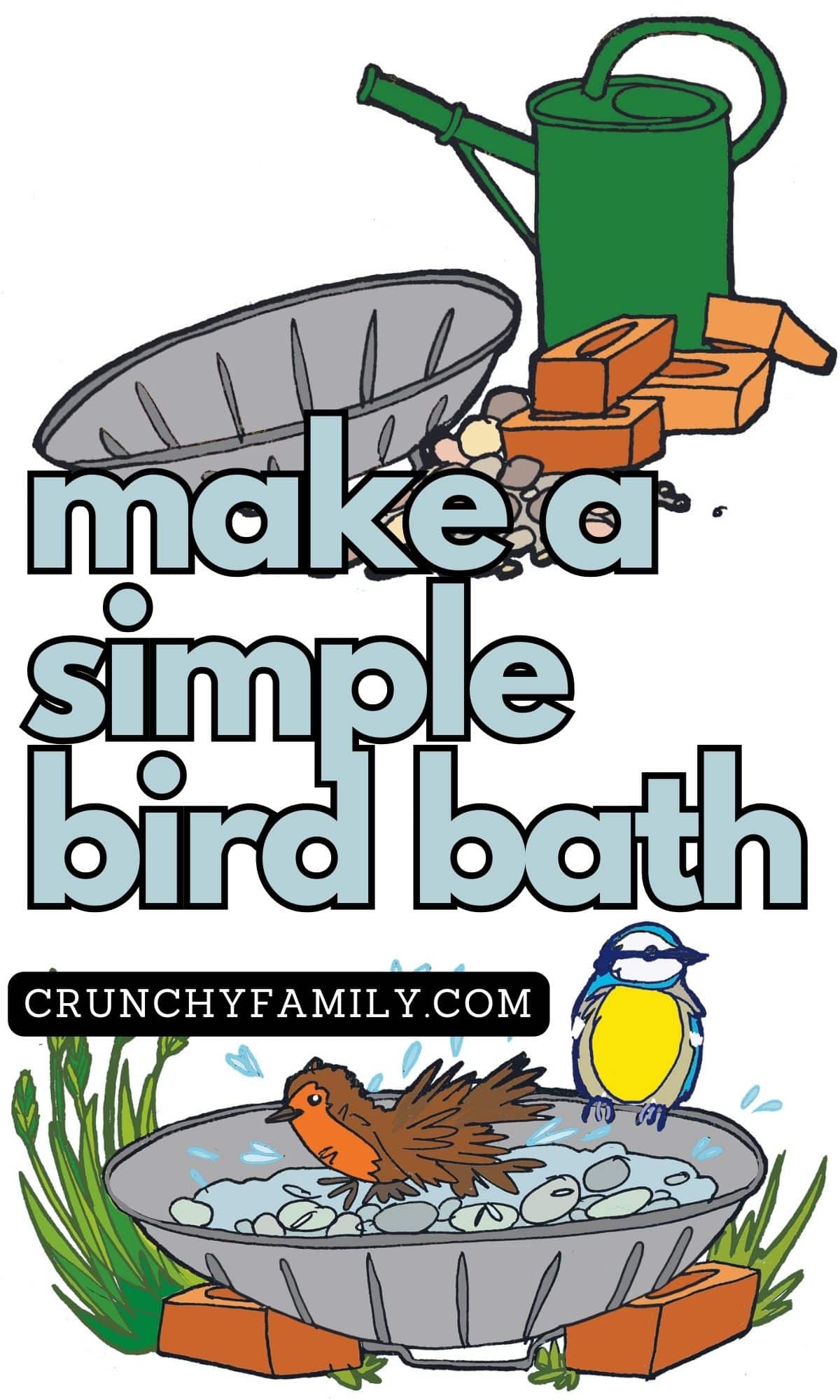 make a simple bird bath for the garden