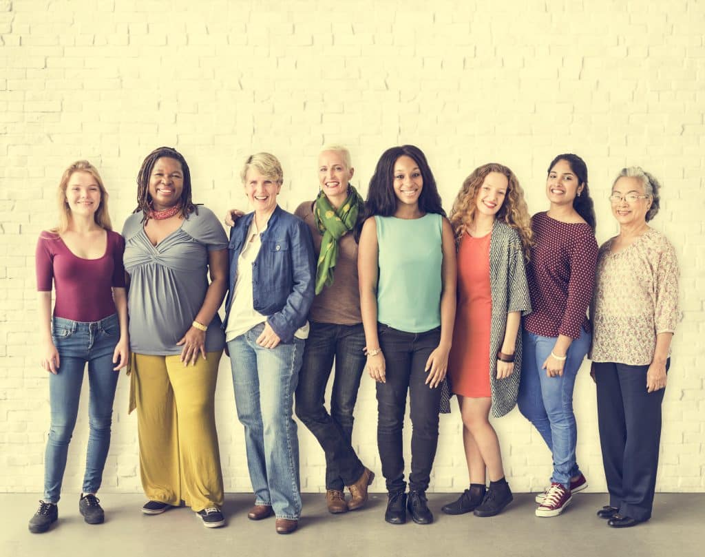 group of different moms