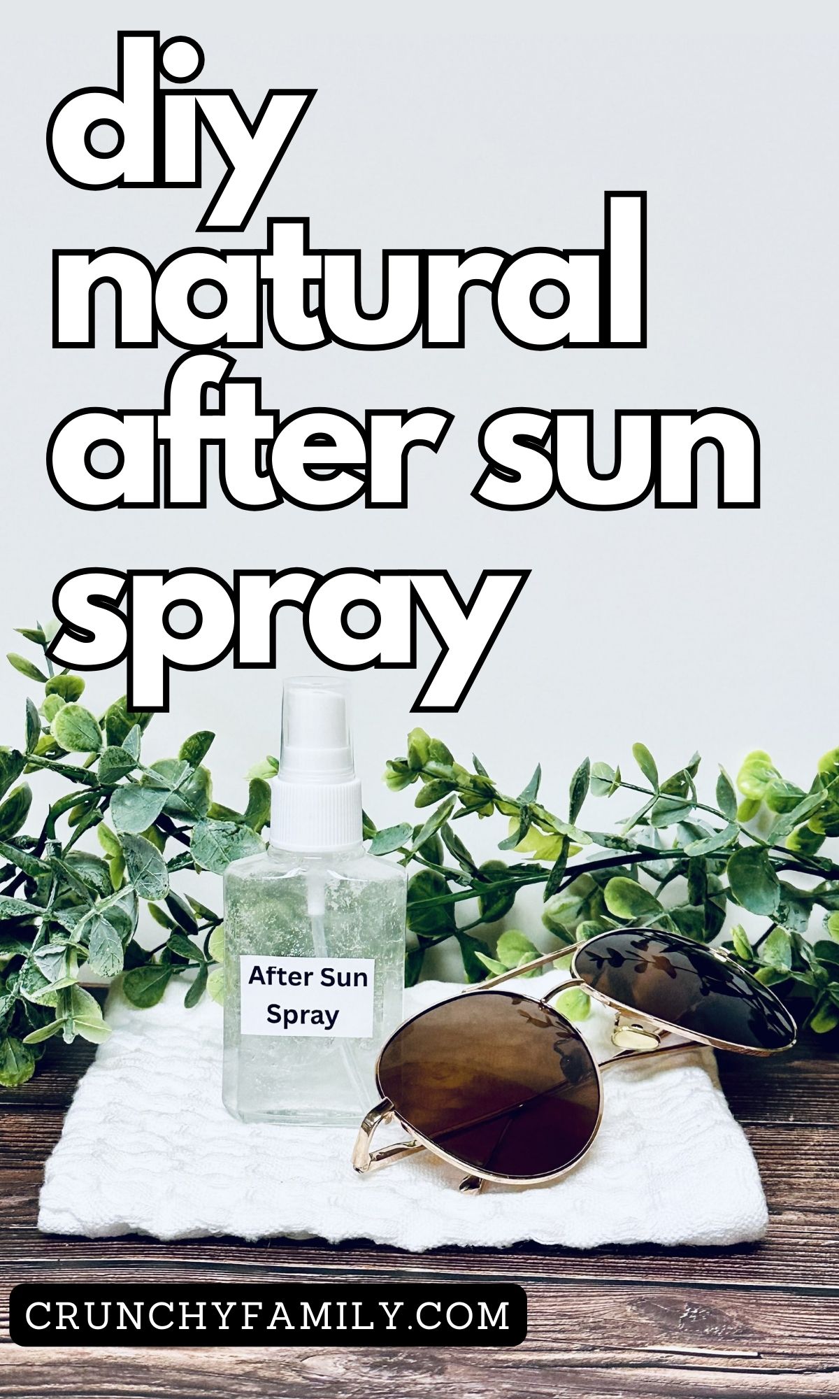how to make your own diy natural after sun spray with aloe vera