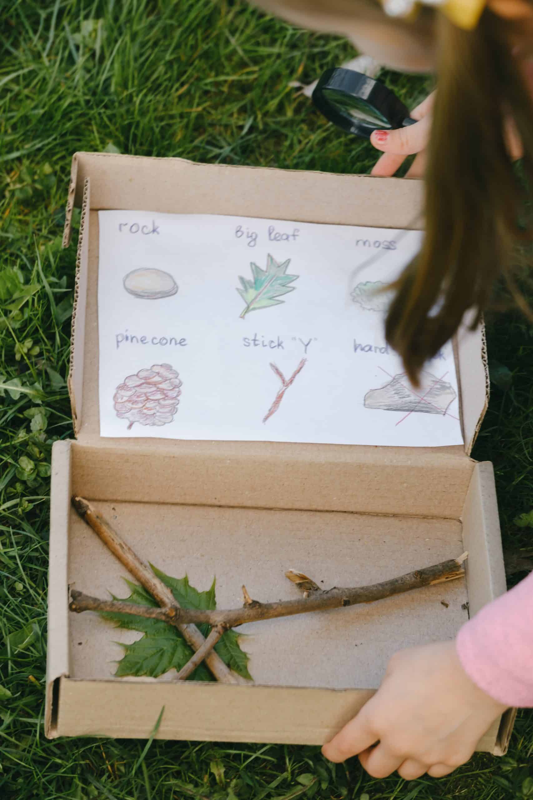 nature hunt activity for kids