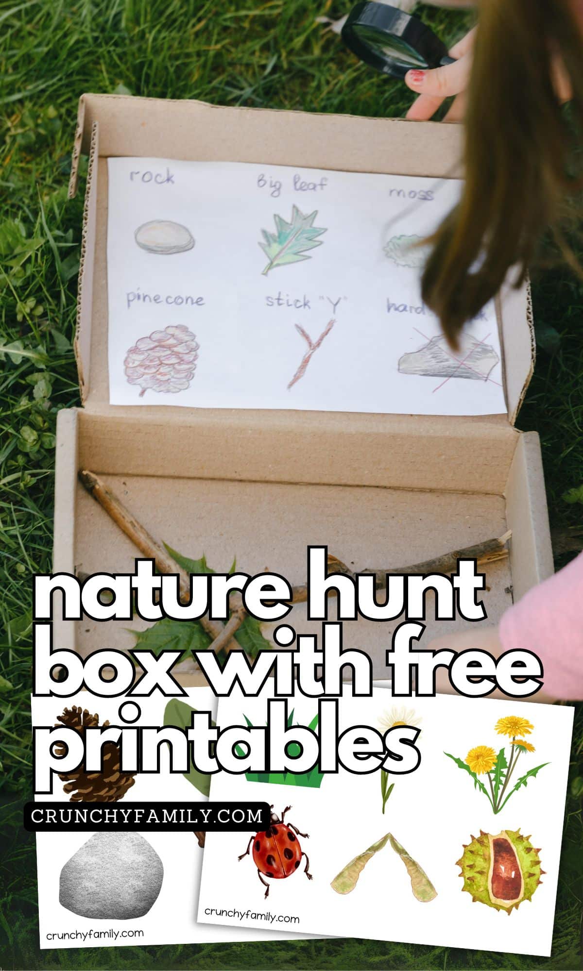 nature hunt activity for kids with free printables