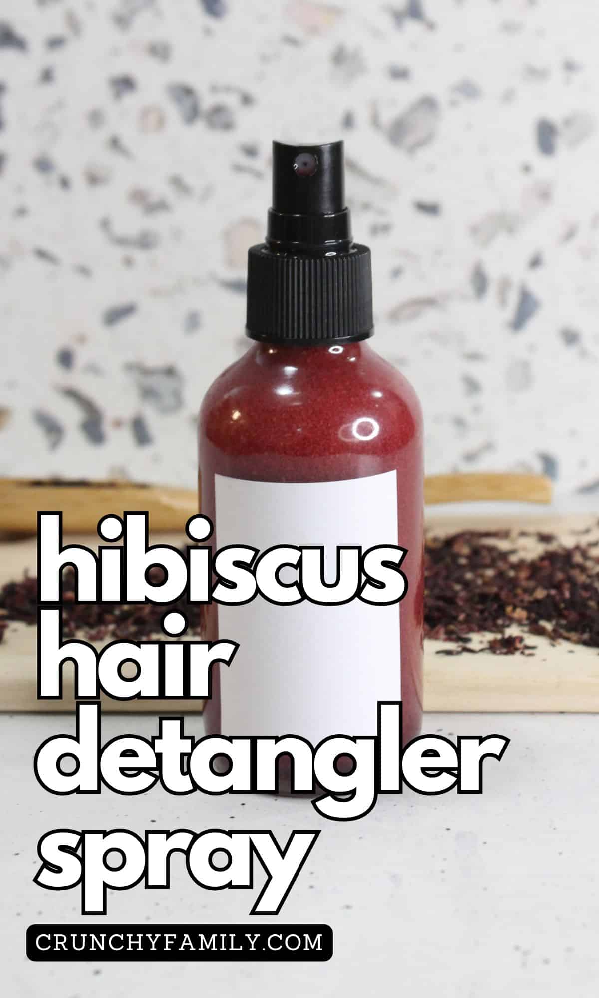 diy hibiscus hair detangling spray
