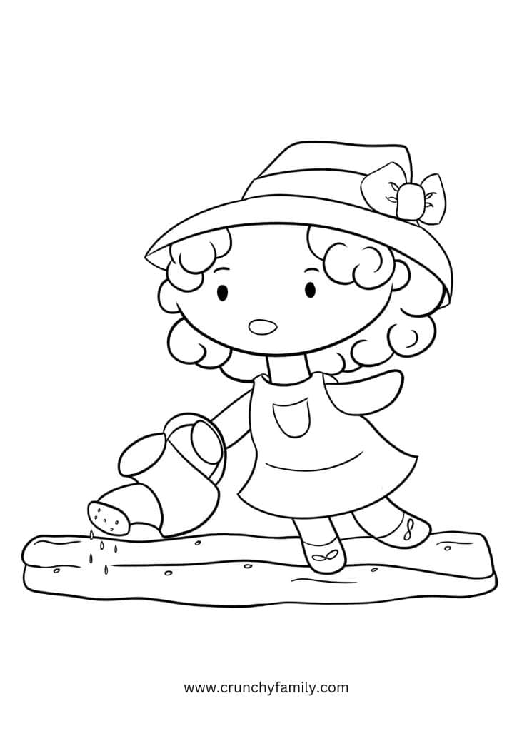 Girl Watering Seeds