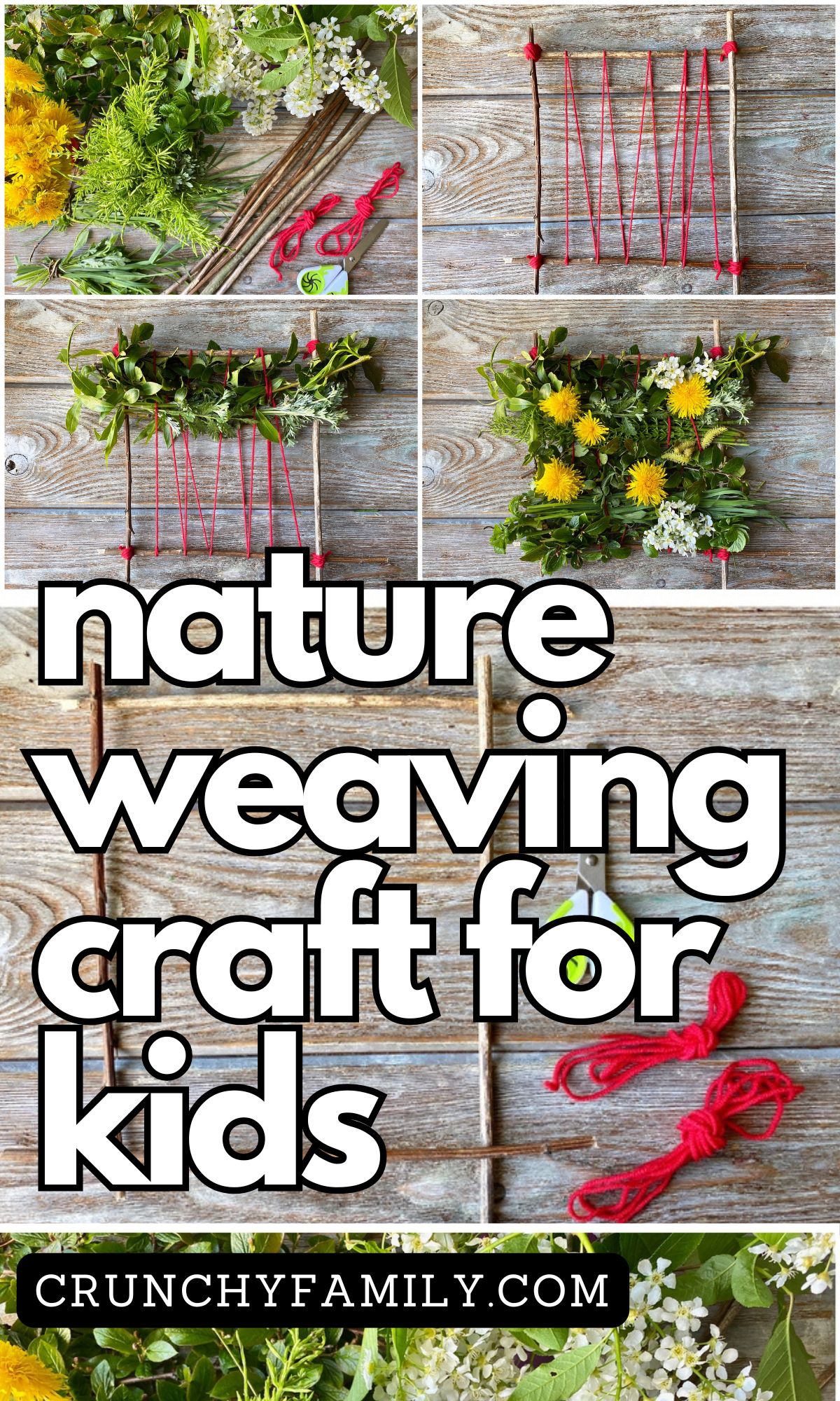 nature weaving craft for kids