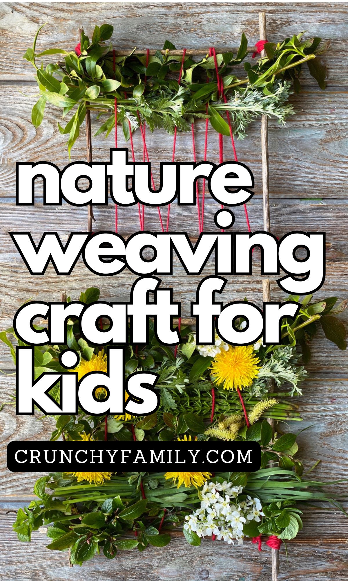 nature weaving craft for kids