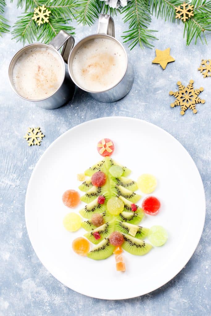 kiwi christmas tree healthy christmas snack