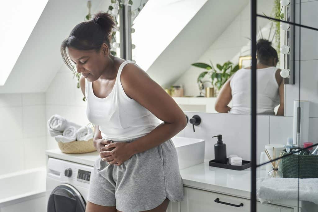 bad gut health woman with stomach pain