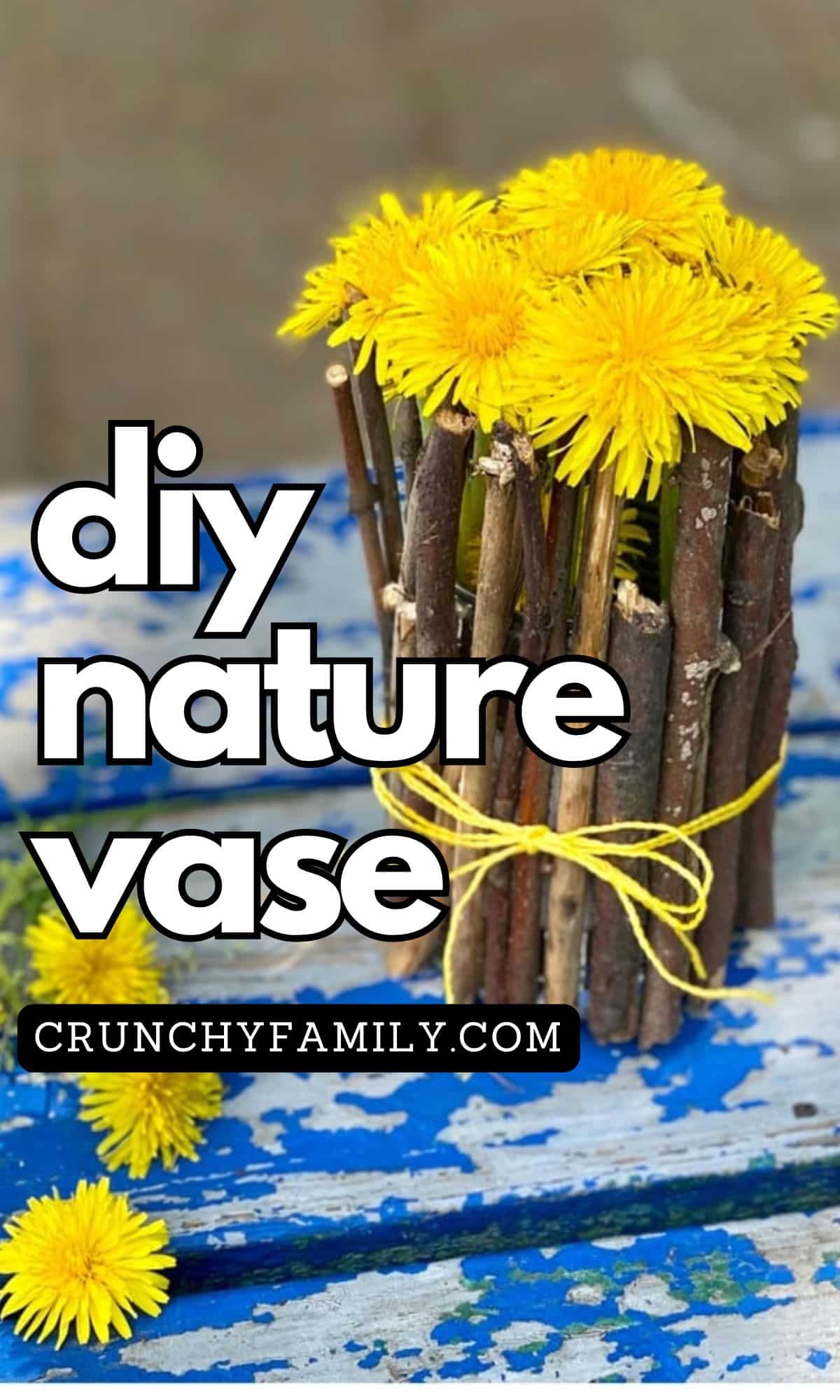 diy nature vase or pencil holder