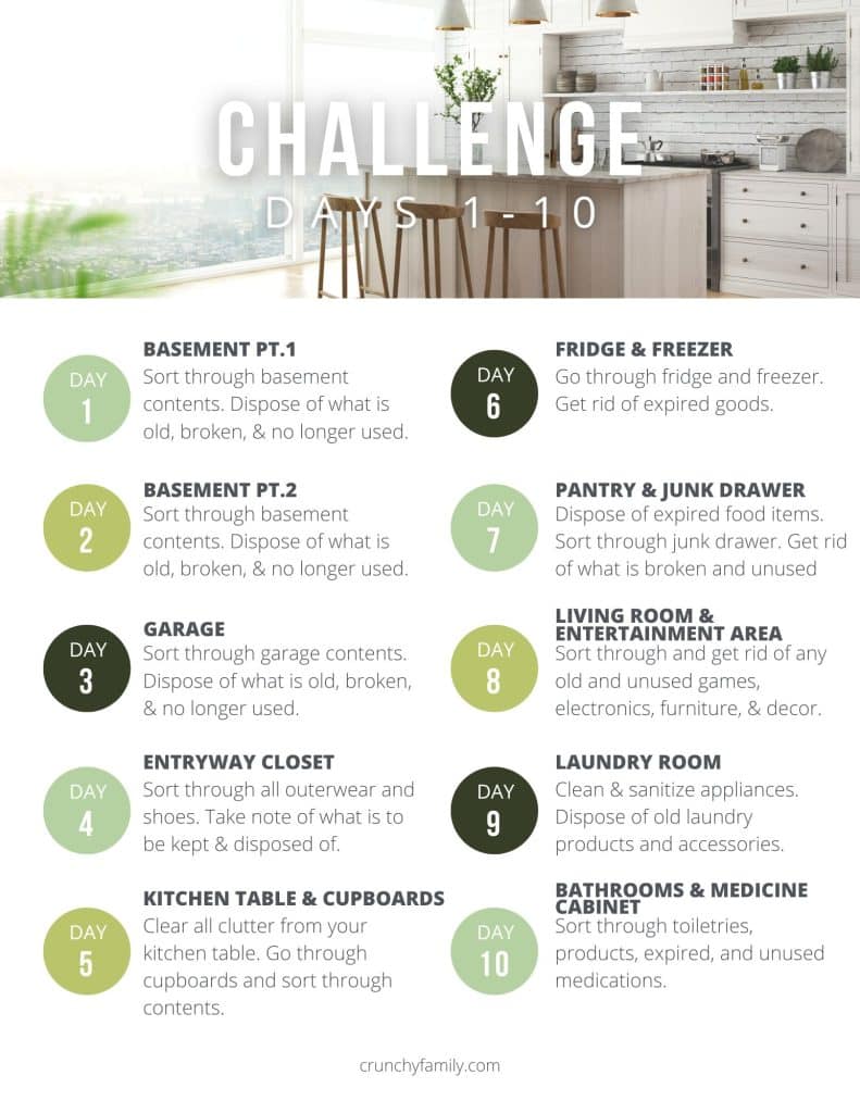 printable 30 day declutter challenge
