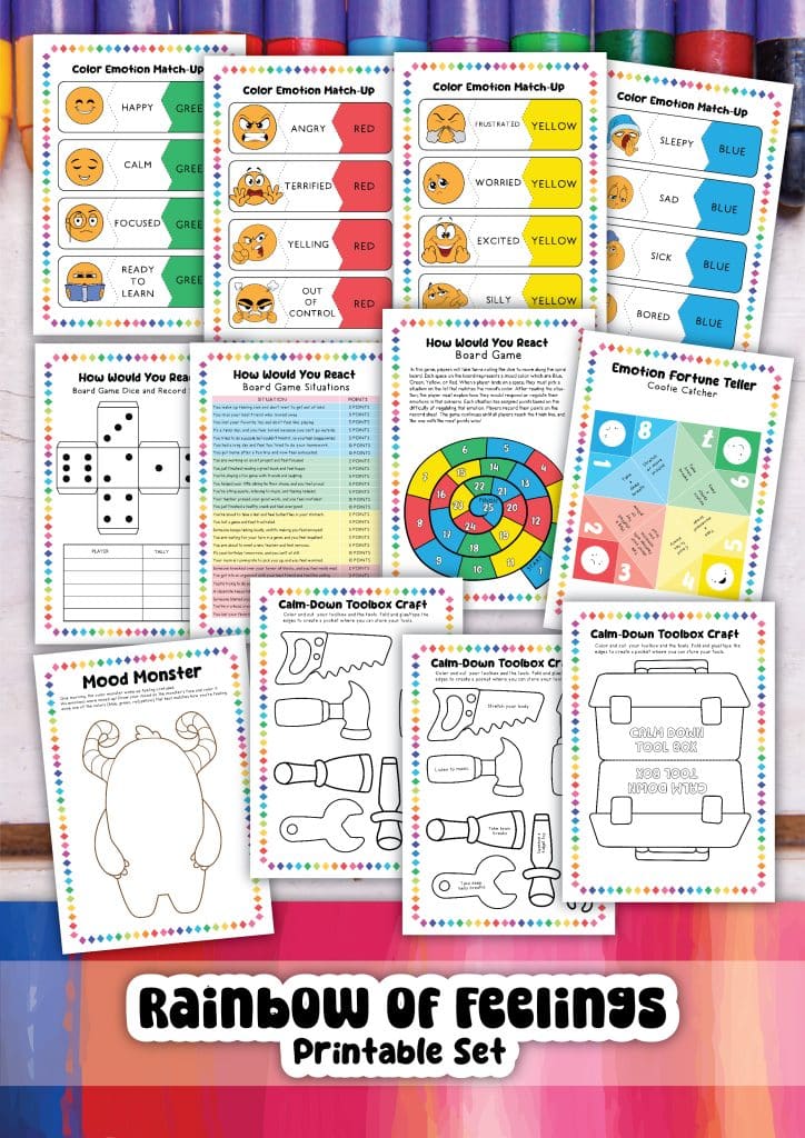 free printable zones of regulation emotional regulation activities for kids
