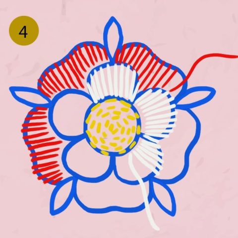 Embroider a Tudor Rose Craft