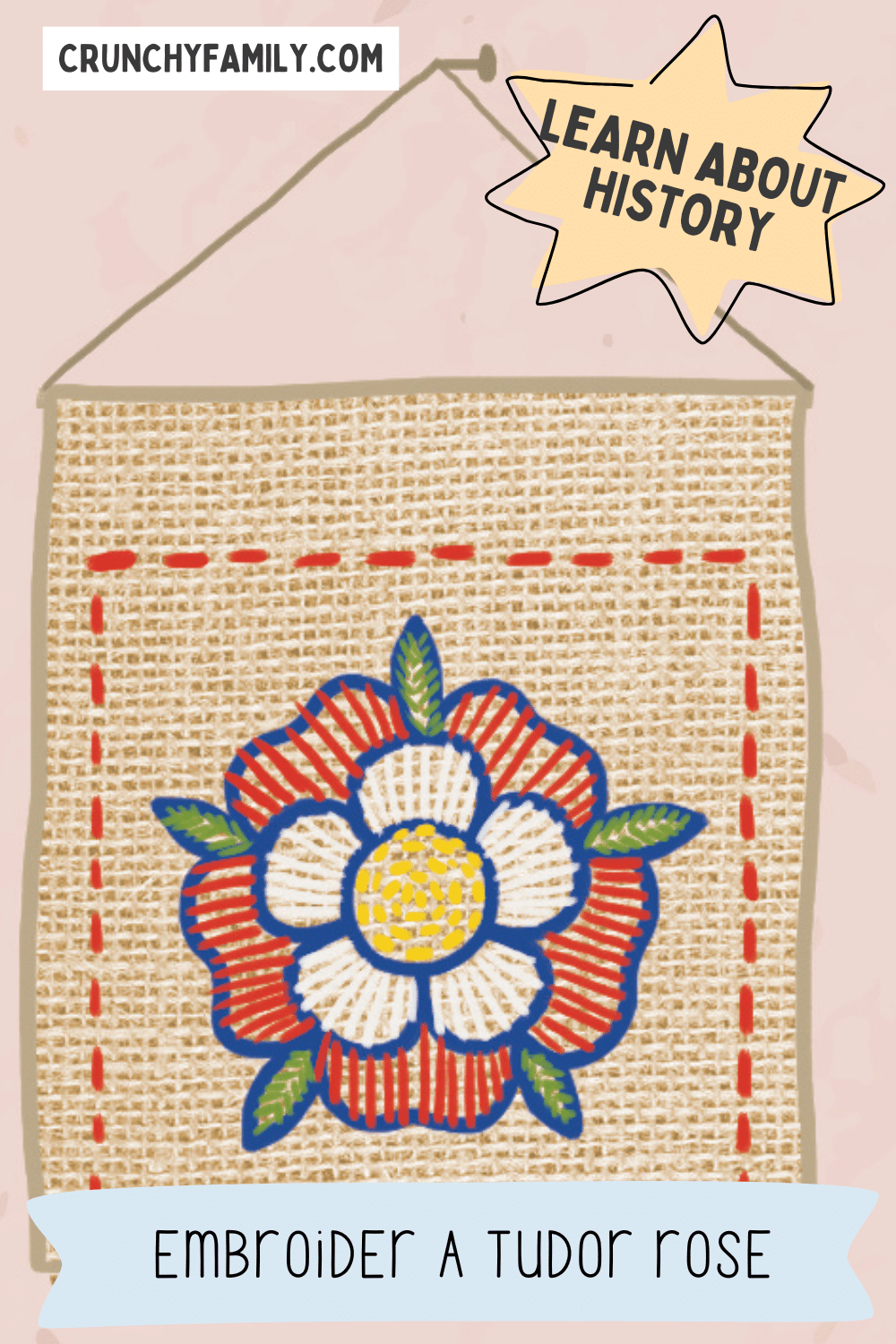 tudor rose embroidery craft